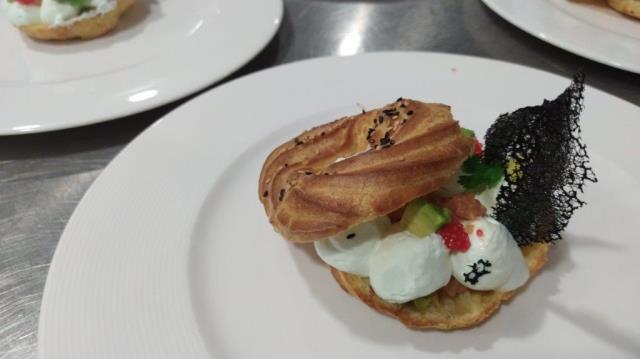 Paris Tokyo (Paris Brest revisité en salé, avec crème au wasabi)