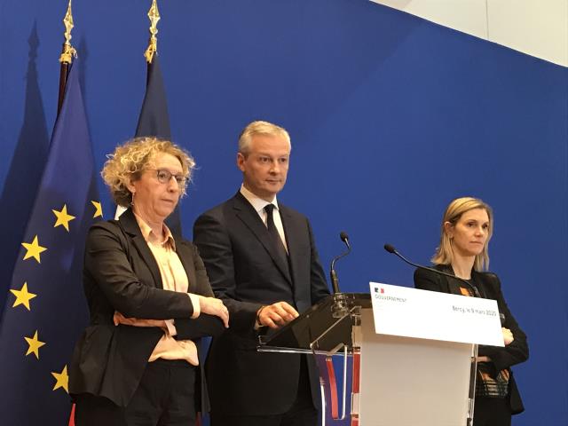 De g à d : Muriel Pénicaud, Bruno Le Maire et Agnès Pannier-Runacher.