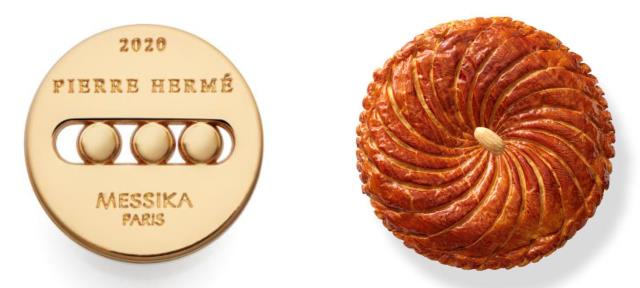 La galette 'Infiniment Amande Royal Monceau' imaginée par Pierre Hermé, en collaboration avec Messika Paris.