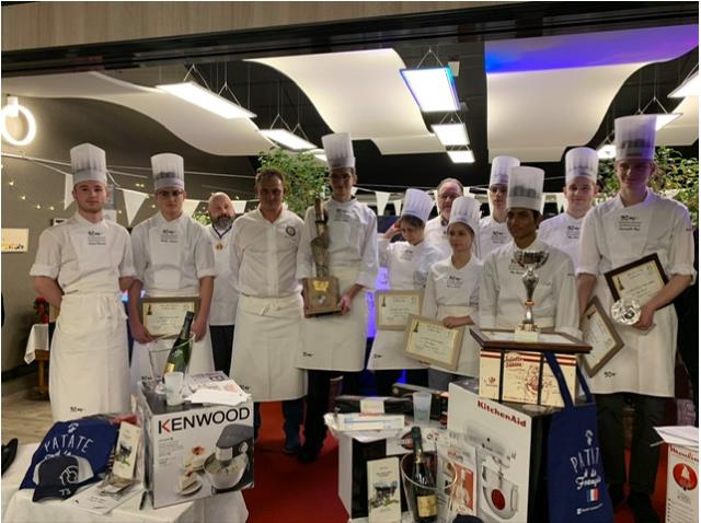 Candidats et lauréats du trophée des Jeunes Cuisiniers des Hauts de France 2020