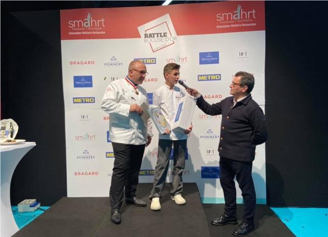 Antoine Chabert meilleur commis au cours de la « battle » des chefs cuisiniers étoilés et MOF.