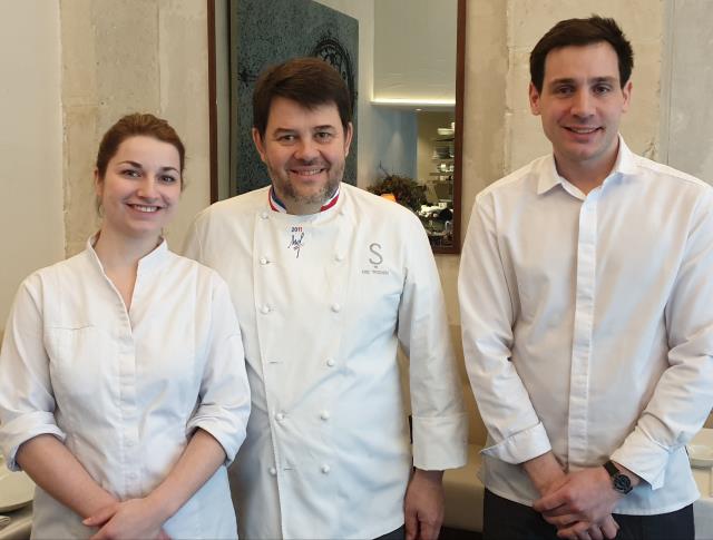 De g. à d. : Camille Pelé, Eric Trochon et Thomas Estrader