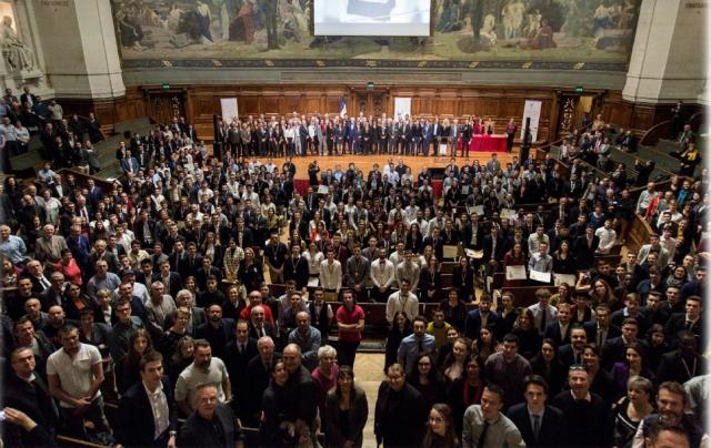 La cérémonie de remise des récompenses aux MAF promotion 2019 à la Sorbonne Paris