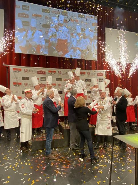 le podium du trophée Jean Rougié 2020 : Nicolas Adam arrivé premier, Guillaume Derippe est second et Alexis Jarrige est sur la troisième marche.