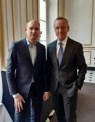 De gauche à droite : Olivier Cohn et Quentin Vandevyver, respectivement directeur général et...