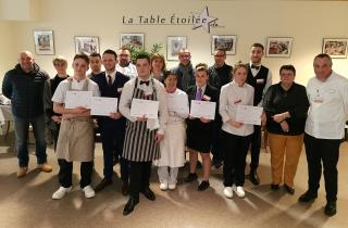 Le lauréat, les candidats et le jury du concours « La table Etoilée »