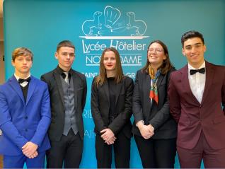 (de gauche à droite) : quelques élèves : Marius Béguin, Mathis Guinard, Mathilde Vergez, Mathilde...