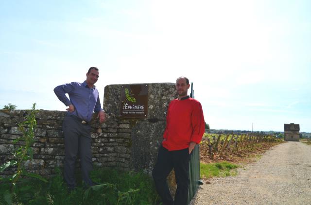 Jérôme Bellot (à gauche) et le chef Guillaume Cusin serviront leurs convives dans une parcelle de vignes de la maison Bouchard à Beaune.