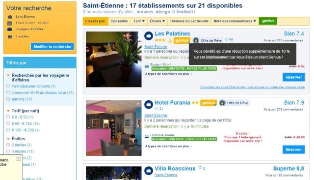 Prix, barrés, labels distinctifs... Les promotions sont mises en avant sur Booking.com