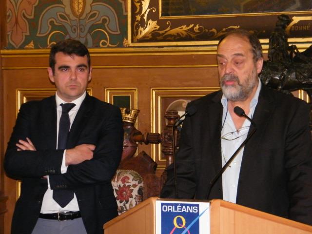 Olivier Geffroy, adjoint et Jean-Louis Jama, porésident de l'Umih 45