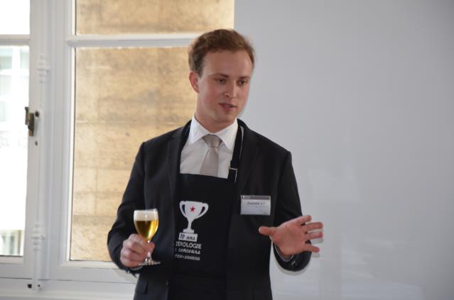 Timothée Dantec lors de l'épreuve dégustation.