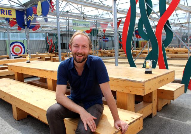 Richard Baussay, chargé de promotion culinaire pour Le voyage à Nantes, dans la version 2015 de la Cantine du voyage.
