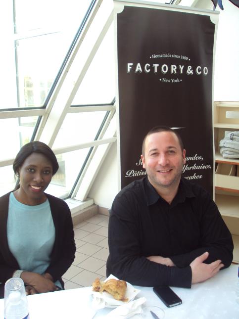 Armand Tavernier, drh de Factory & co et Awa Kante sa siagiaire