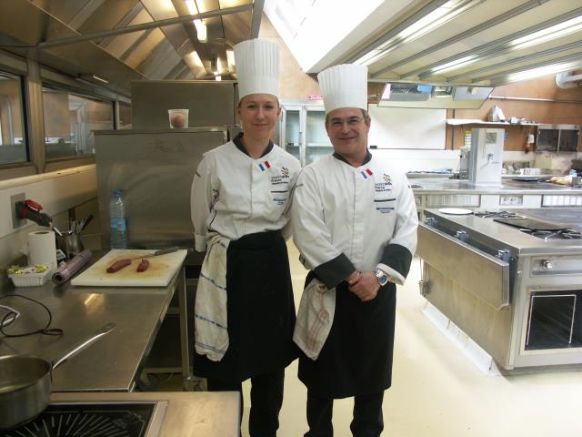 Caroline Liénart et Bertrand Bédu, à l'entrainement, au CEFRAL de Dunkerque.