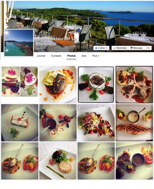 Avec près de 1000 abonnés et 250 photos publiées, la page Facebook de l'Hôtel-Restaurant Le Provençal a gagné en engagement.