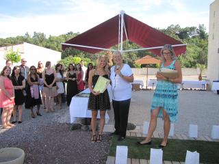 Remise de diplome par Martine Lessault.