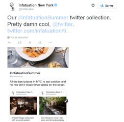Une des collections Twitter de l'Infantuation New York