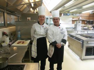 Caroline Liénart et Bertrand Bédu, à l'entrainement, au CEFRAL de Dunkerque.