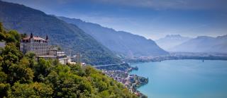 Glion, sur les bords du lac Léman.