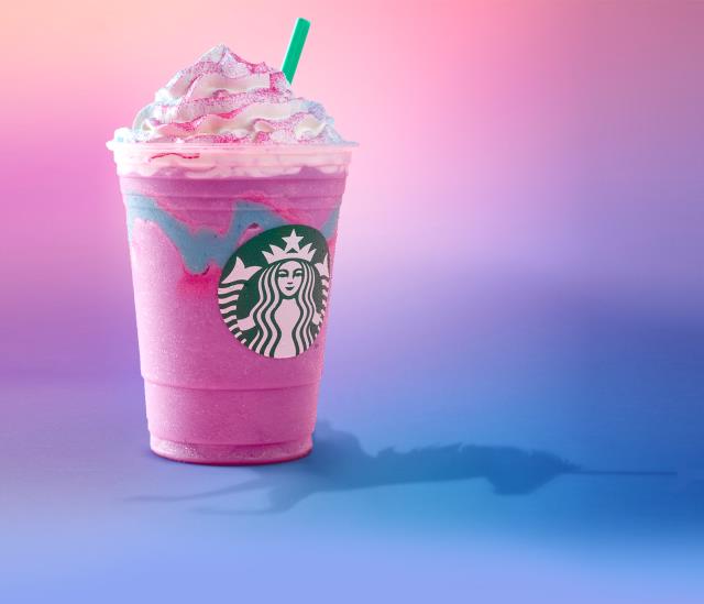 Le Unicorn Frappuccino de Starbucks.