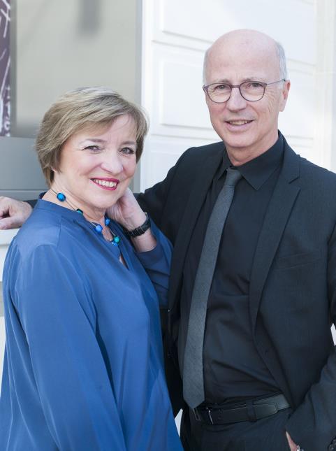 Christine et Nicola Borella, architectes d'intérieur, spécialisés dans l'hôtellerie et la restauration.