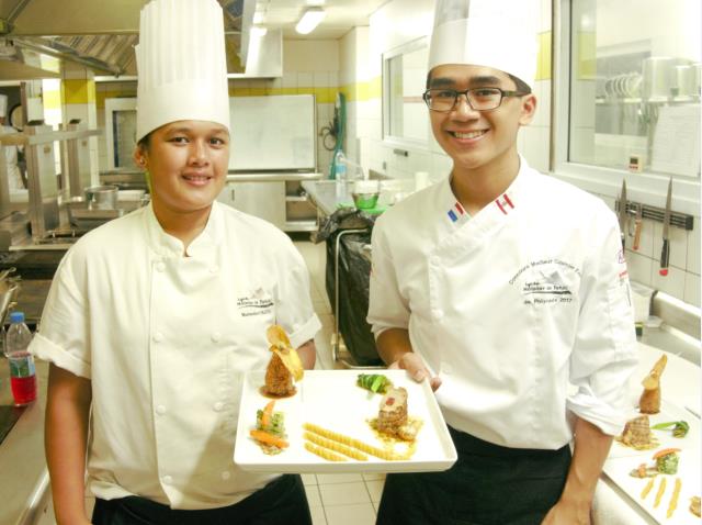 Mahealani Tautu et Jason Ho au concours culinaire des écoles Asie Pacifique ISSCC
