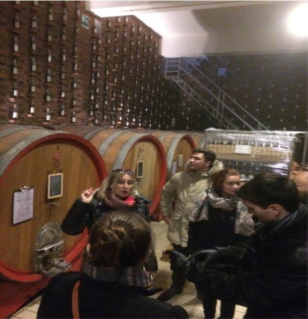 Les élèves sommelier de Tain l'Hermitage visitent les caves des vins italien