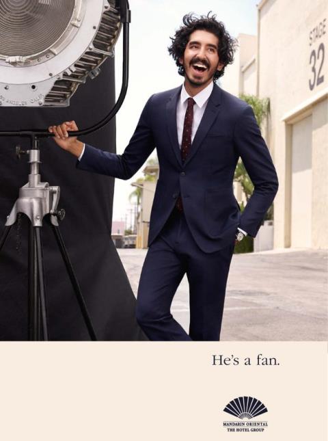 L'acteur Dev Patel, 27 ans, incarne l'enseigne Mandarin Oriental.
