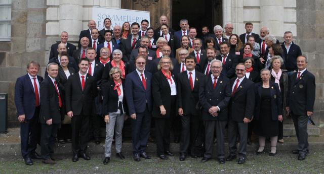 Les sommeliers présents à Rennes ont été reçus à l'hôtel de ville où s'est déroulée la présentation des muscadet.