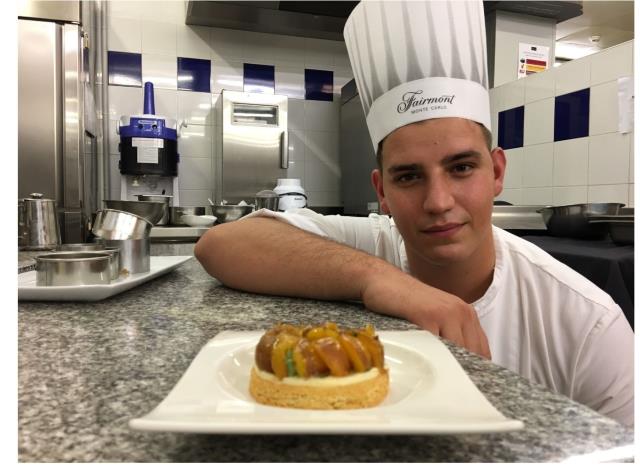 Guillaume Derippe et son dessert aux accents du Sud.