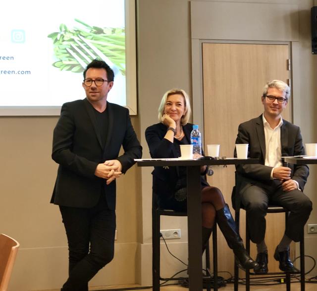 Luc Dubanchet, directeur du festival Omnivore, Marie-Odile Fondeur, directrice générale du Sirha, François Blouin, président de Food Service Vision.