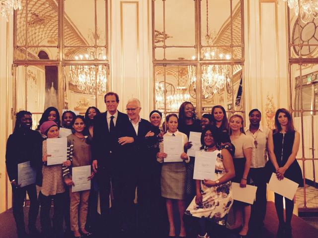 Initié par Alain Ducasse, ce projet social a récompensé 15 femmes ayant obtenues avec brio leur CAP, le 18 septembre, au Meurice.