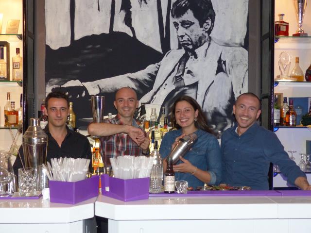 Les piliers de Flair Evolution. De gauche à droite : Benjamin Van Inbeck, jeune espoir français du flair, Cedric Ebeyer, Edwige Coulomb et Robbie Cuccurullo.