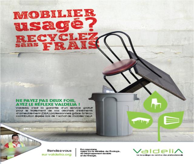 Lancement d'une nouvelle campagne pour sensibiliser les professionnels des CHR au recyclage de leurs déchets d'éléments d'ameublement