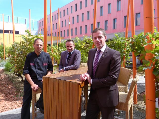 Equipe de choc à la tête du Radisson Blu Blagnac, de gauche à droite: Denis Chaignier, Alexandre Bachelier, Thierry Pecorella