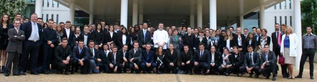 95 jeunes du Pôle Interconsulaire / CCI Dordogne font leur journée d'intégration avec les enseignants, la direction et les professionnels.