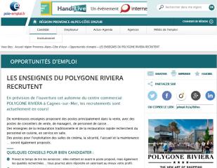 Site de la cellule Pôle Emploi dédiée au Polygone