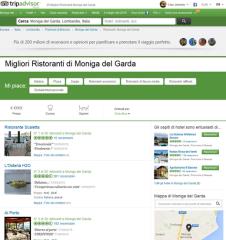 Capture prise par le site Italia a Tavola illustrant la pôle position de son faux restaurant
