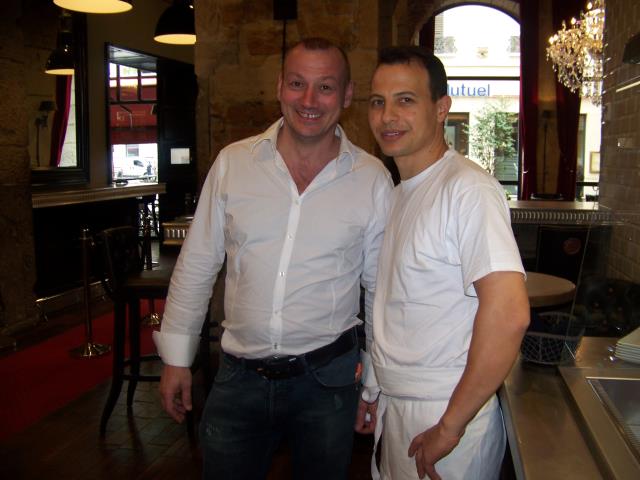 Le gérant Fabien Piron et son chef Brahim Kaci