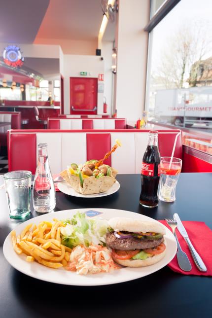 Franky's diner et sa décoration très Années 50-60