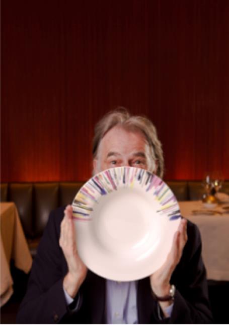 L'assiette Paul Smith créé pour le Park Hyatt de Milan.