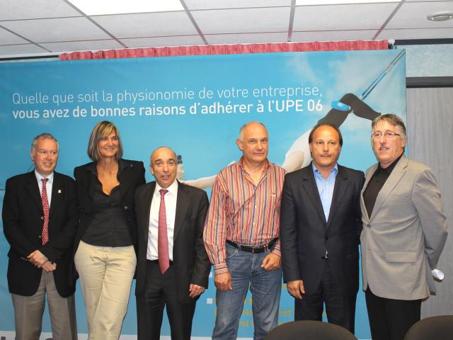De g. à d.: Michel Tschann, Anne Lecttazinski, Yvon Grosso, Honoré Ghetti, Bernard Chaix et Philippe Desjardins
