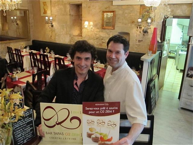 Dans leur restaurant O2, Bernard Jullian ( à gauche)  et le chef Patrice Thomas ( à droite) invitent à découvrir la suite...un O2 ZIEM prévu pour la fin juin
