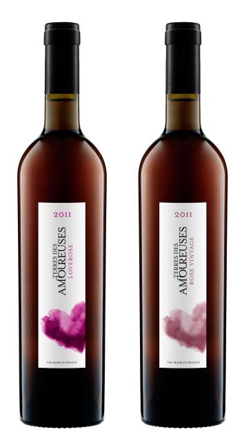 Le packaging des deux vins rosés lancés sur le marché est tout particulièrement soigné.