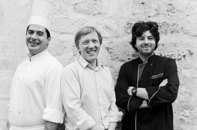 Taleb Daher, Eric Kayser et Jean Imbert, le trio gagnant du « restaurant du boulanger » de Bercy Village, à Paris.