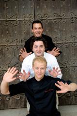 De bas en haut : Baptiste Fournier, Clément Bonano et Olivier Bontemps