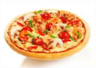 La pizza « Poulet Crevettes façon wok ».