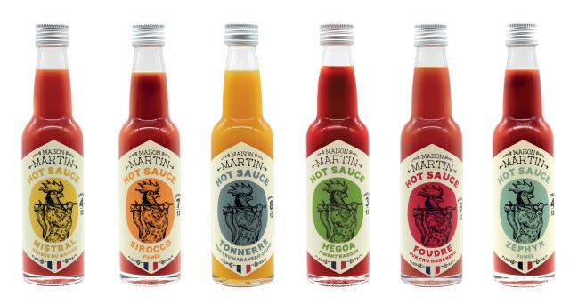 Six autres Hot sauces aux épices variées sont également proposées par Maison Martin.