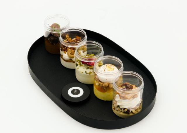 Les desserts sont le fruit d'une collaboration entre Alan Geaam et Julien Noray.