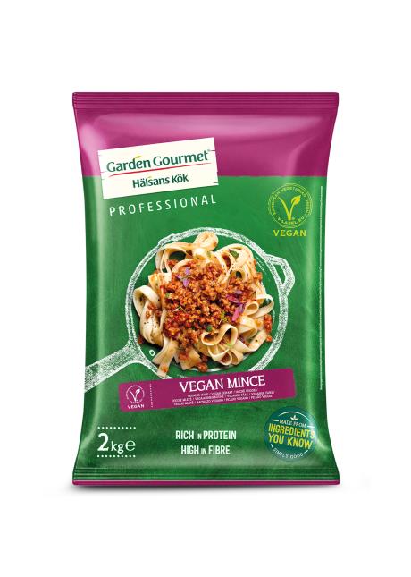 Sachet de 2 kg du Gourmet Haché Veggie de Garden Gourmet, marque de Nestlé Professional.
